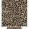 Leopard Print Patterned Bathroom Tub Set With Waterproof Fabric Shower Curtain