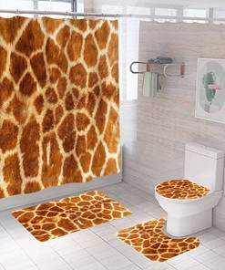 Leopard Print Polyester Shower Curtain