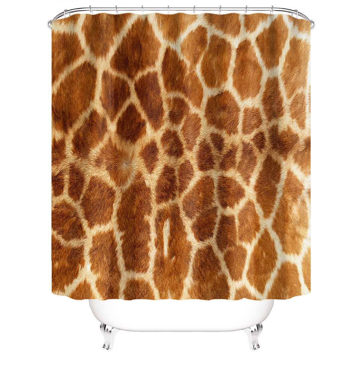 Leopard Print Polyester Shower Curtain - Image 2