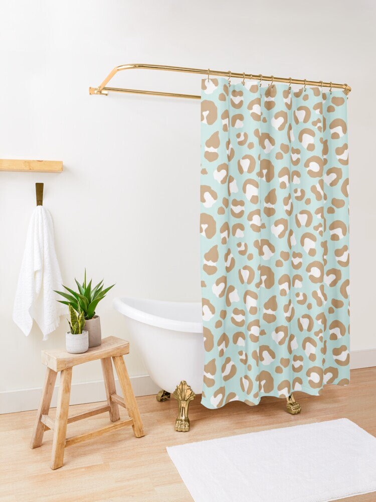 Leopard Print Shower Curtain For A Bold Bathroom Decor, Animal-Themed Bathroom Accessories - Image 2