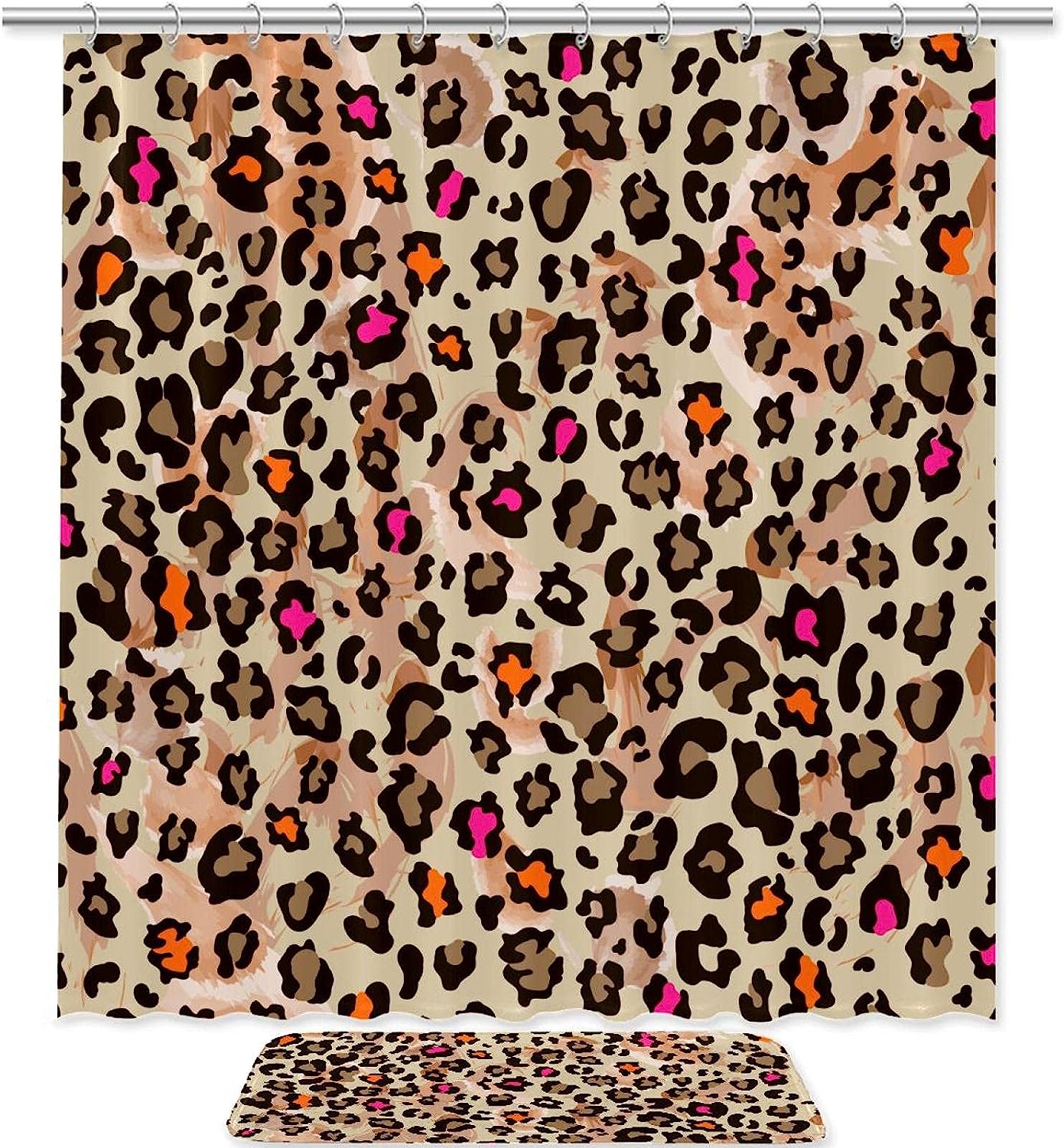 Leopard Print Shower Curtain For A Trendy And Chic Bathroom