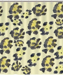 Leopard Print Shower Curtain For Animal Print Bathroom Decor.
