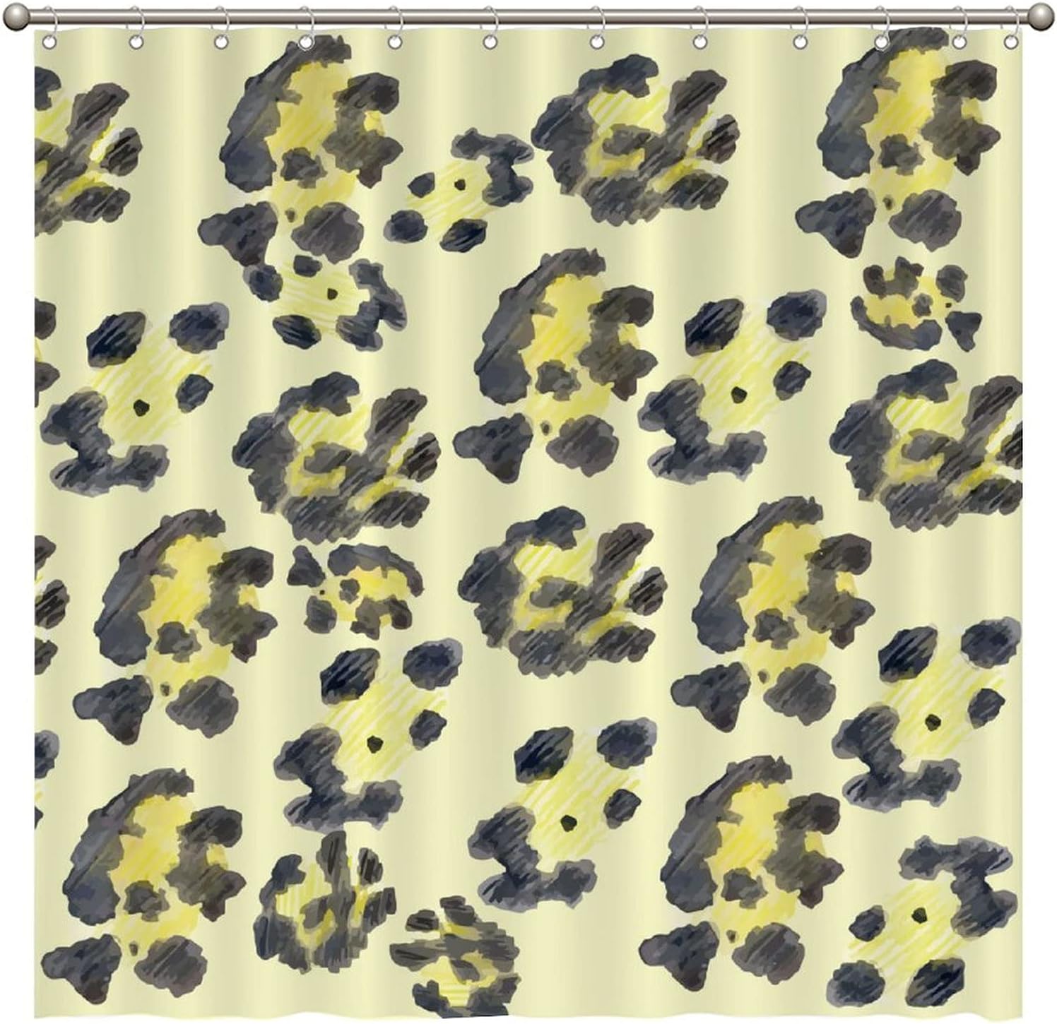 Leopard Print Shower Curtain For Animal Print Bathroom Decor.