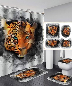 Leopard Print Shower Curtain, Funny and Stylish Bathroom Decor