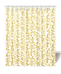 Leopard Print Shower Curtain - Gift for Animal Lovers and Cat Lovers