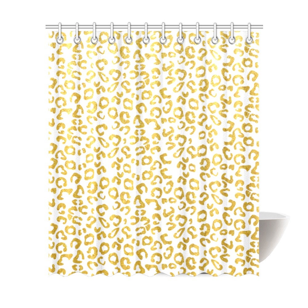Leopard Print Shower Curtain - Gift for Animal Lovers and Cat Lovers