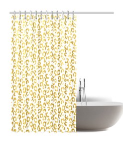 Leopard Print Shower Curtain - Gift for Animal Lovers and Cat Lovers