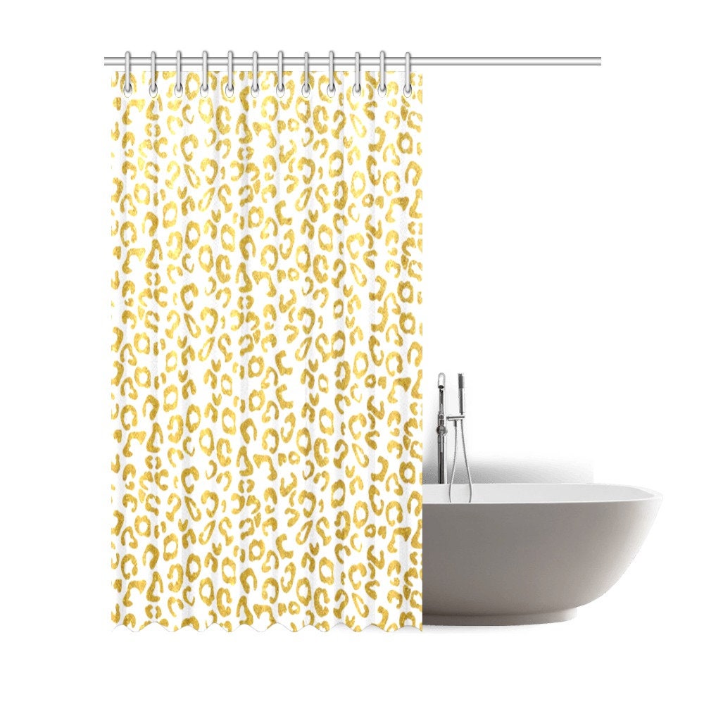 Leopard Print Shower Curtain - Gift for Animal Lovers and Cat Lovers
