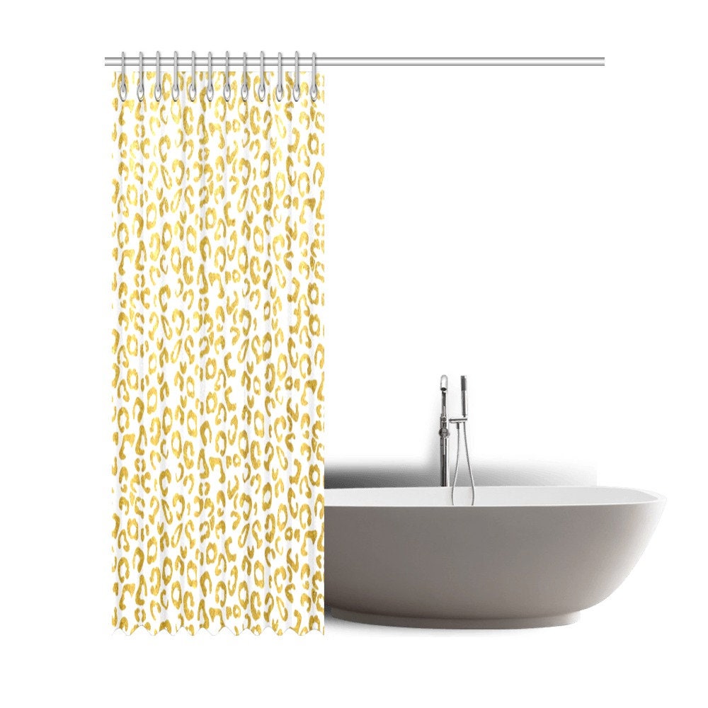 Leopard Print Shower Curtain - Gift for Animal Lovers and Cat Lovers