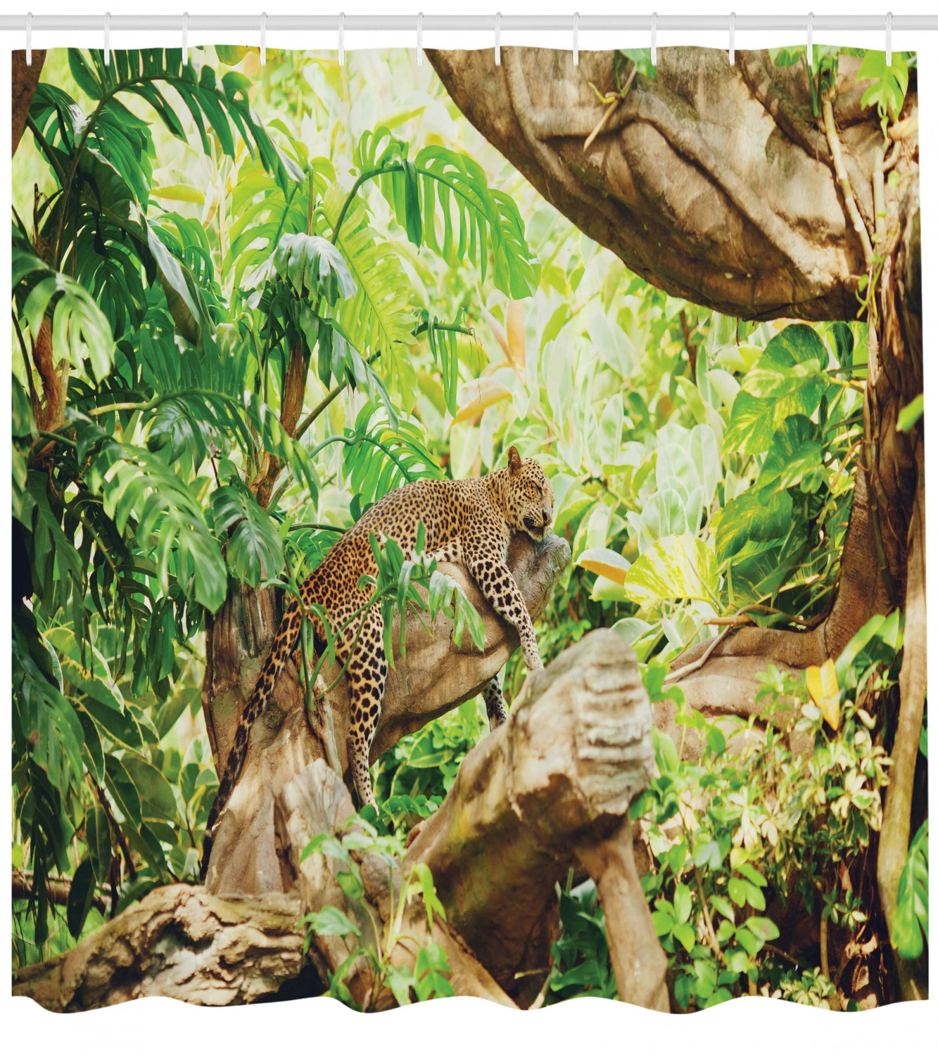 Leopard Print Shower Curtain, Stylish Bathroom Decor