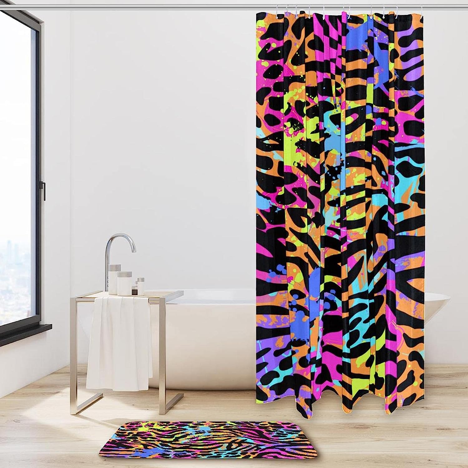 Leopard Print Shower Curtain - Unique Animal-Inspired Bathroom Decor