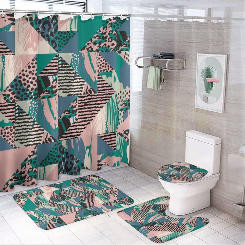 Leopard Print Shower Curtain, Waterproof Bathroom Decor by Vantaso