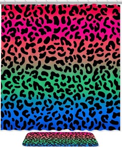 Leopard Print Shower Curtain - Waterproof and Stylish