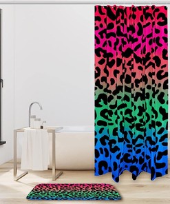 Leopard Print Shower Curtain - Waterproof and Stylish