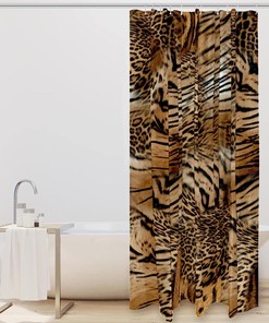 Leopard Print Shower Curtain for Bathroom, 60x72 - Luxury Bathroom Decor