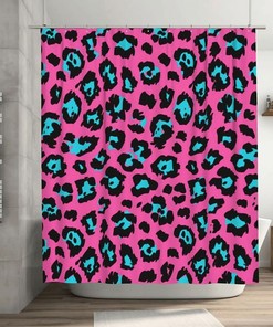 Leopard Print Shower Curtain for Fun and Flirty Farmhouse Bathroom Design