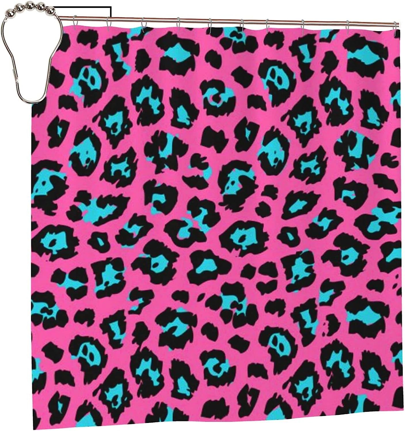 Leopard Print Shower Curtain for Fun and Flirty Farmhouse Bathroom Design
