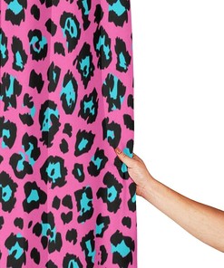 Leopard Print Shower Curtain for Fun and Flirty Farmhouse Bathroom Design
