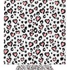 Leopard Print Shower Curtain with Flowers, Whimsical Bathroom Decor