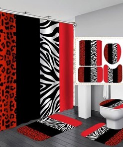 Leopard Print Unique Shower Curtain - Animal Print Bathroom Decor