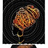 Leopard Print With Silhouette Woman Bathroom Tub Set With Waterproof Fabric Shower Curtain