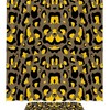 Leopard Print Yellow Coffee Black Decorative Shower Curtain