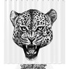Leopard Printing Bathroom Tub Set With Waterproof Fabric Shower Curtain
