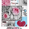Leopard Rose Poster Printed Bathroom Tub Set With Waterproof Fabric Shower Curtain