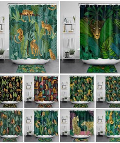 Leopard Shower Curtain For Wild Animal Bathroom Decor