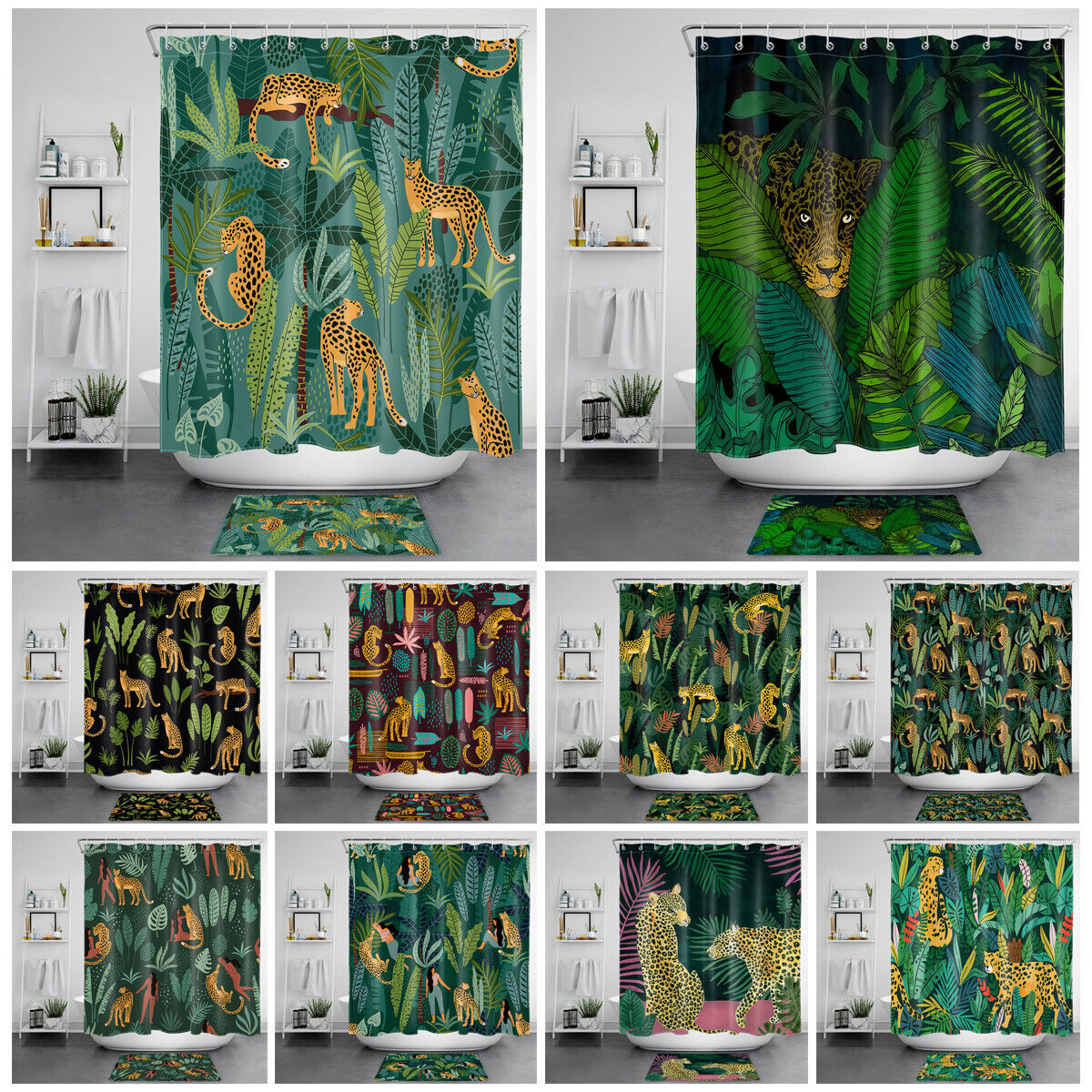 Leopard Shower Curtain For Wild Animal Bathroom Decor