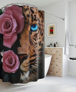 Leopard Shower Curtain, Timeless Bathroom Decor