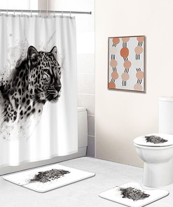 Leopard Shower Curtain with Contemporary Design for a Bold Statement