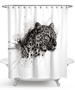 Leopard Shower Curtain with Contemporary Design for a Bold Statement