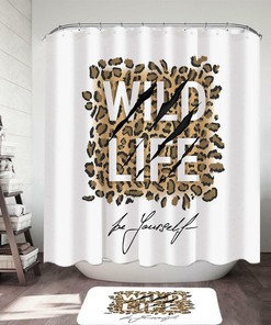 Leopard Skin Pattern Shower Curtain for Bathroom Decoration by Ikfashoni