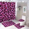 Leopard Skin Rosa Shower Curtain for Bathroom - Trendy Shower Curtain Fabric for Animal Lovers