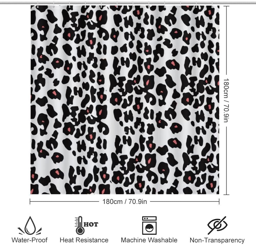 Leopard Skin Shower Curtain for Bathroom - Unique and Elegant Shower Curtain Ideas for Home