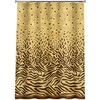 Leopard Skin Tiger Print Fabric Shower Curtain for Exotic Bathroom Decor