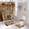 Leopard Spot Fabric Shower Curtain for Vibrant Bathroom Decor