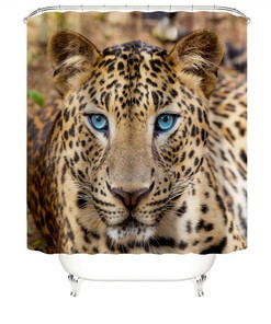 Leopard Spot Fabric Shower Curtain for Vibrant Bathroom Decor