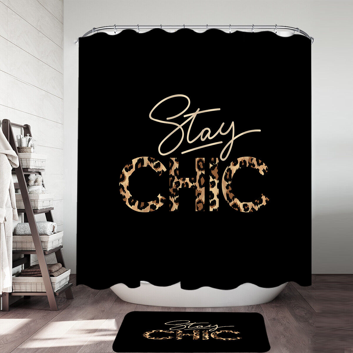 Leopard Stay Chic Shower Curtain - A Fashionable Addition To Your Bathroom