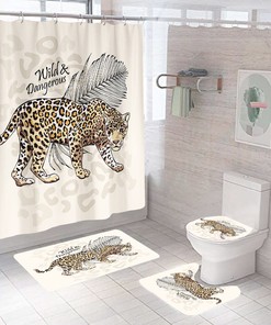 Leopard Waterproof Shower Curtain for Longlasting & Stylish Bathrooms