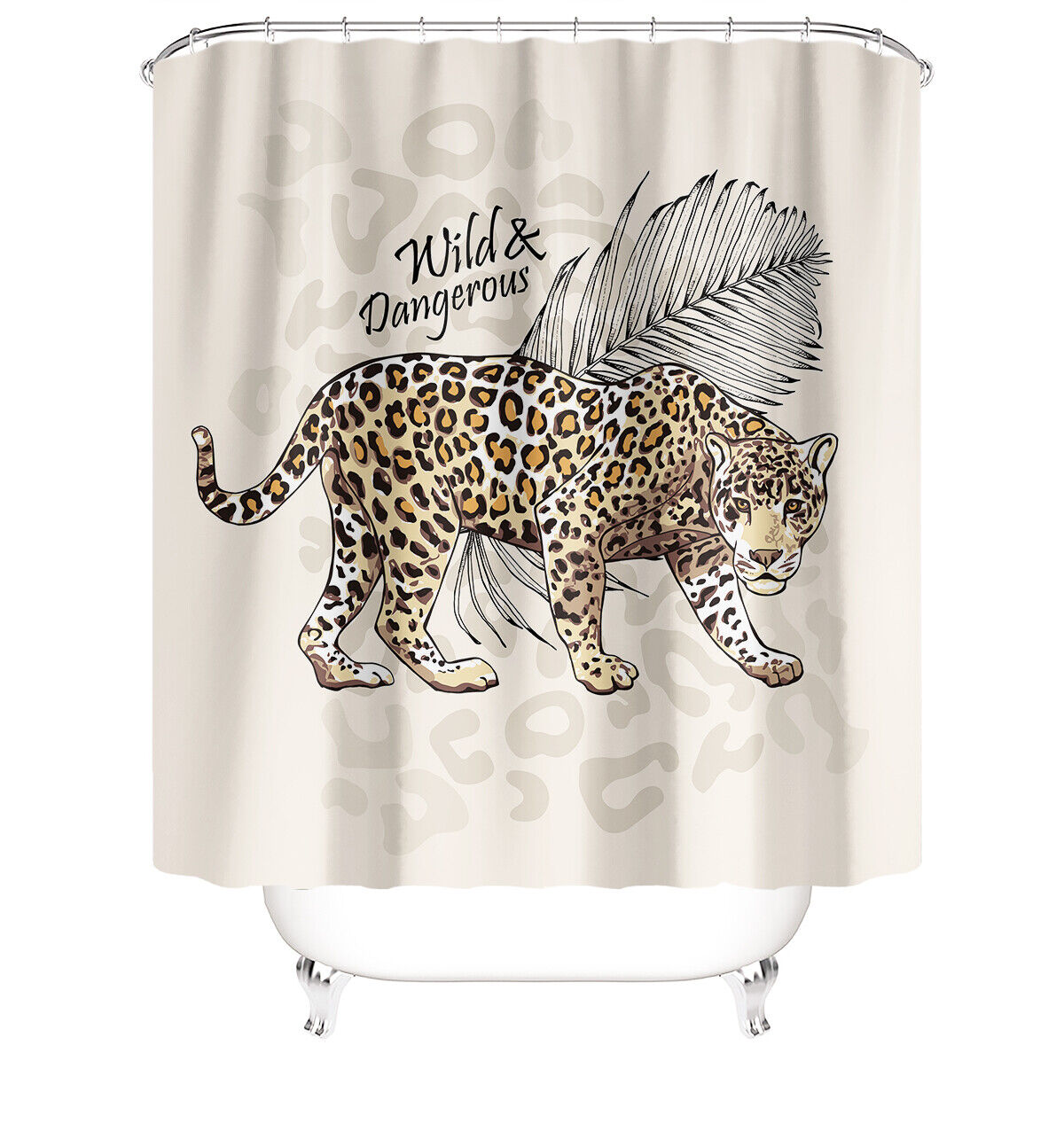 Leopard Waterproof Shower Curtain for Longlasting & Stylish Bathrooms