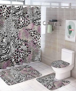 Leopard Zebra Texture Shower Curtain for Bathroom - Vibrant and Unique Shower Curtain Designs for Home