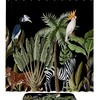 Leopard, Zebra & Tree Shower Curtain, Exotic Bathroom Decor