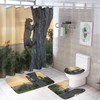 Leopard on The Tree Shower Curtain for Bathroom - Animal Theme Shower Curtains Decor Ideas for Home