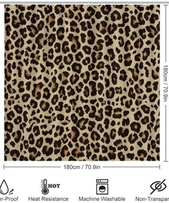 Leopards Skin Shower Curtain for Bathroom - Unique and Trendy Shower Curtain Ideas for Animal Lovers