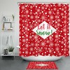 Let It Snow Shower Curtain For Winter Christmas Bathroom Accessory 