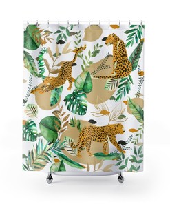Let Leopards & Jungle Forest Cover Your Bathroom with This Shower Curtain