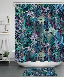 Let The Nature In With Tropical Jungle Plant Shower Curtain 