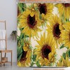Let the Sun Shine in with Sunflower Shower Curtain for Rustic Country Bathroom Decor